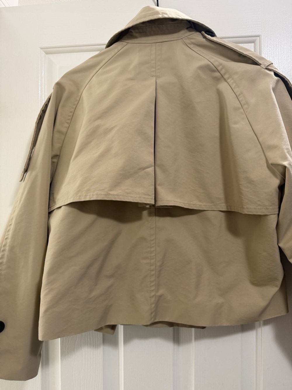 Zara Khaki Beige Short Trench Coat - Picture 4 of 4
